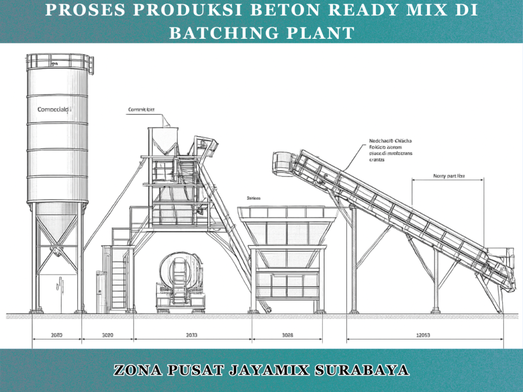 Proses Produksi Beton Ready Mix di Batching Plant