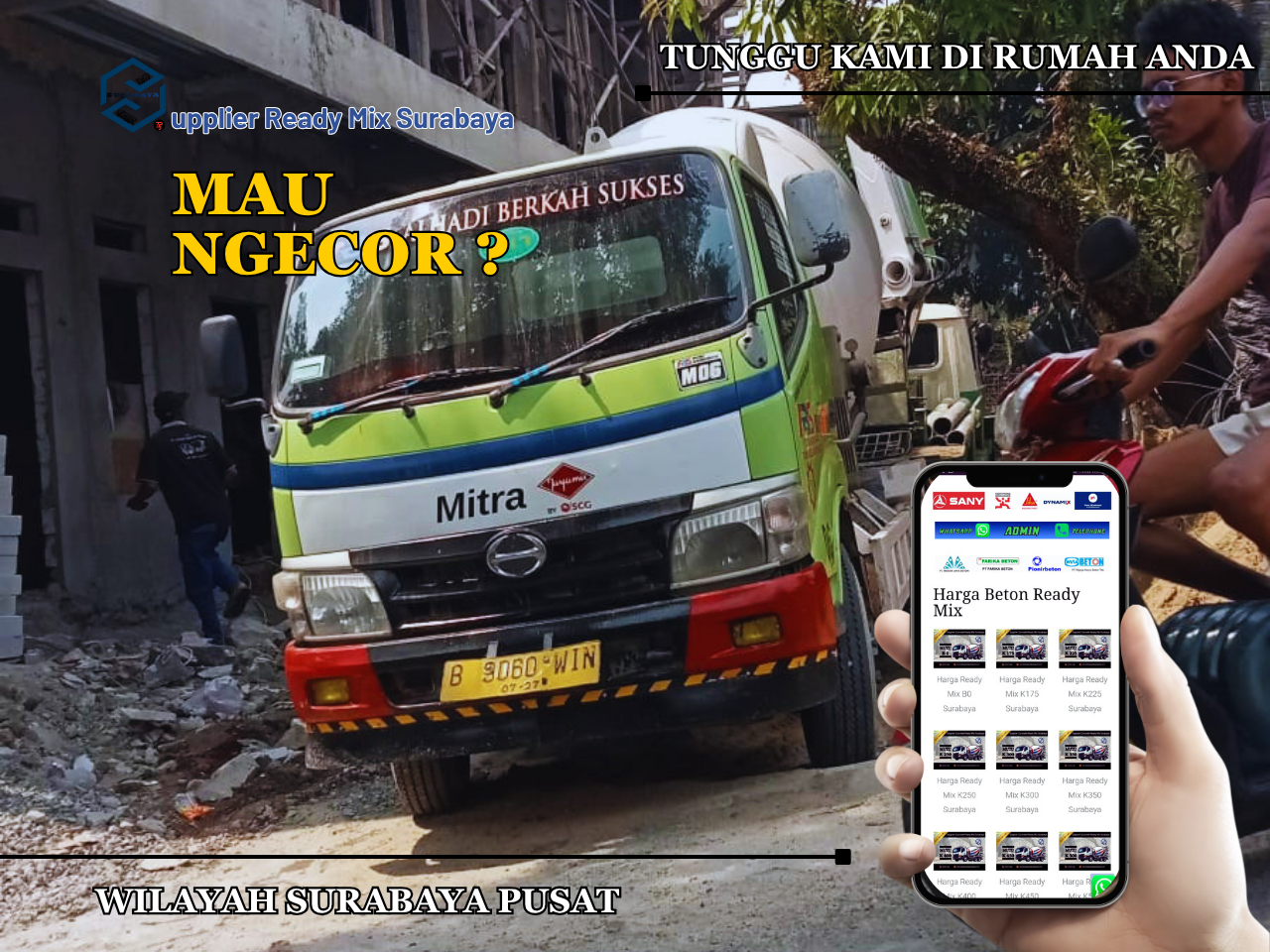 Beton Ready Mix Surabaya Pusat